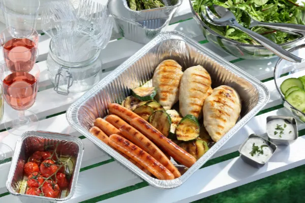 Embalasje gor catering. Aluminium boks